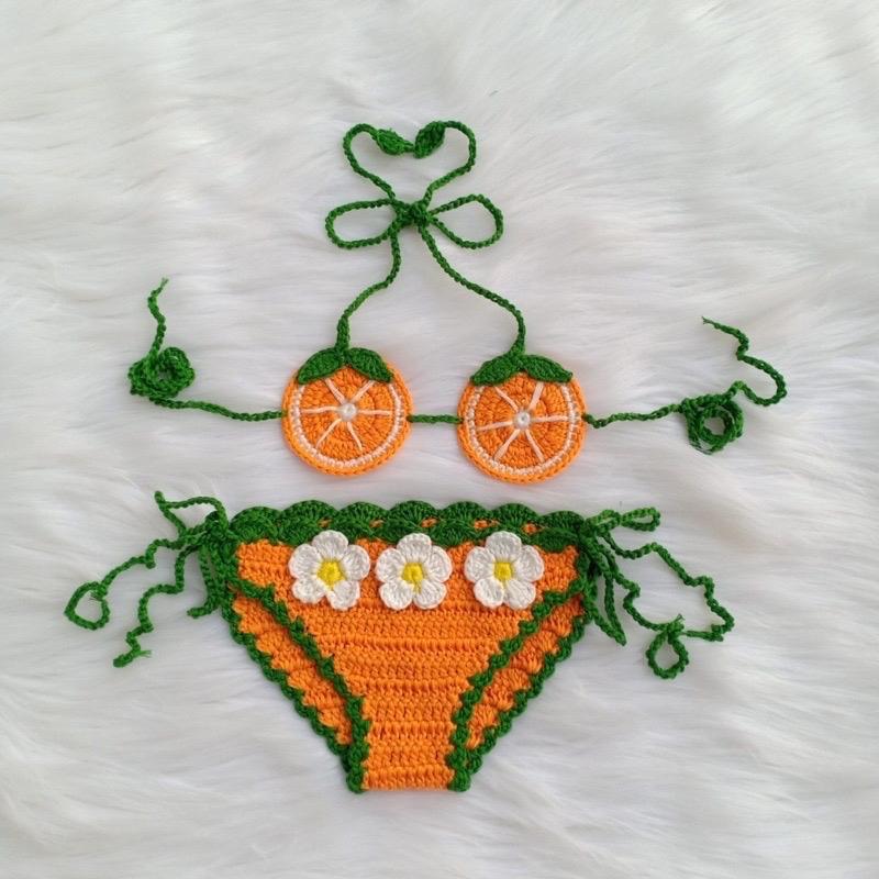 Đồ Bơi Len Handmade Bé Gái |Bikini Cho Bé Diện Hè