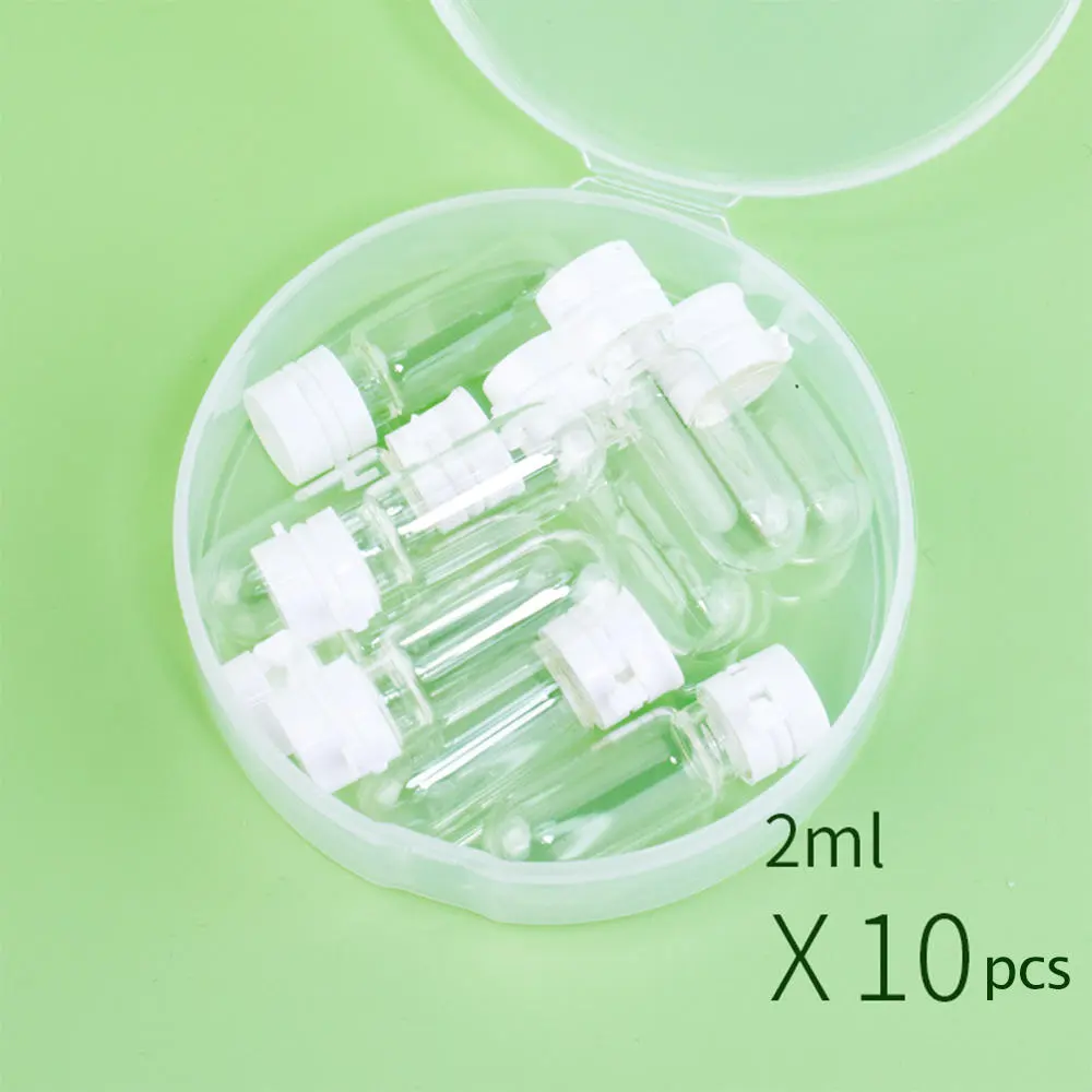 Mini Sample Bottles Multi-Purpose Pocket-Sized Glass Glass Vials Transparent Tear Cap Perfume Vials for Cleansing Travel Personal Care Skincare