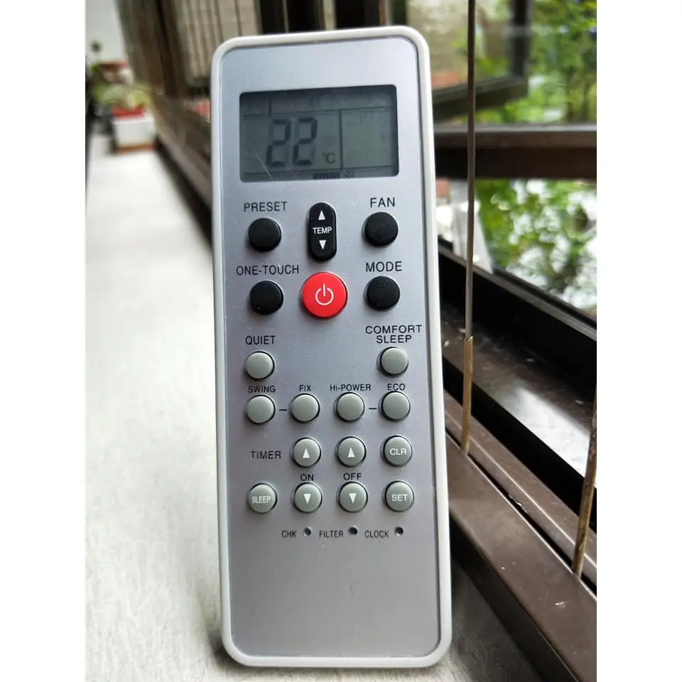 Toshiba Aircon Remote Control (Singapore) Silver