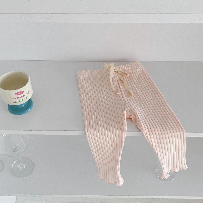 Product Introduction of 2024 Children Stripes Cotton Pants Fashion Casual Vertical Solid Leggings for Girls Baby Boy Bottoming Trousers Autumn Pantyhose 25