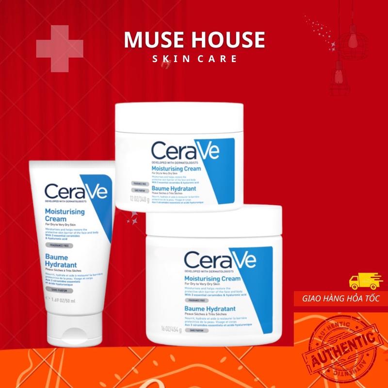 Kem Dưỡng Ẩm Toàn Thân cơ thể và da mặt Cerave Moisturizing Cream 50ml 340g 454g Làm Đẹp Da Dưỡng Da Body Dưỡng Body