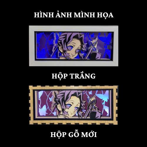 [DEMON SLAYER] Hộp Đèn Anime 3D Led, Có Thể Điều Chỉnh, Trang Trí Bàn Học, Góc Làm Việc 3