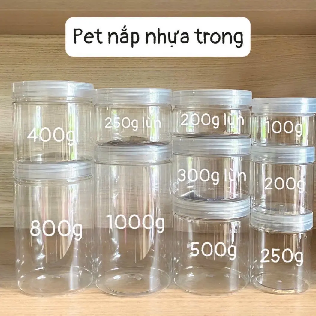 [Giá sĩ] combo 10 hủ đựng kem trong suốt- đủ size