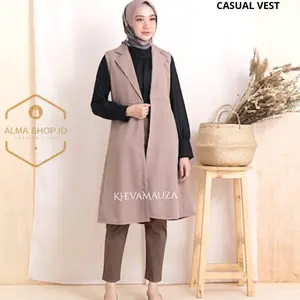 Atasan Blazer Rompi Outer Fashion Wanita muslim Kekinian Bahan Balotelli