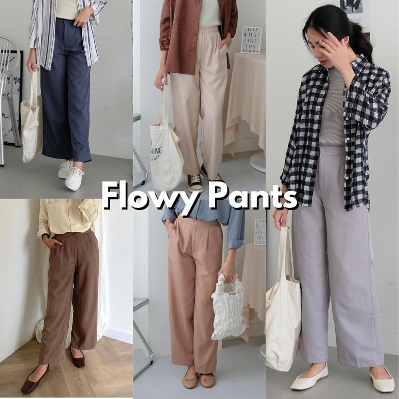 Flowy Pants | ATKEY Official - Celana Panjang Wanita Polyester 5