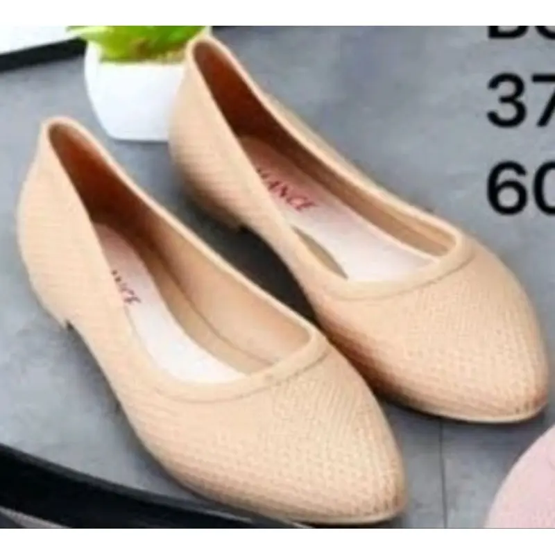 Sepatu Flat Jellyshoe 965 kasual Tanpa Hak Hitam Jelly 6