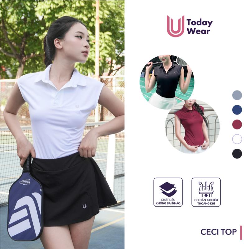 Ceci Top - Áo thể thao cổ polo nữ Today U Wear mặc tập gym yoga, pickleball, tennis, cầu lông trẻ trung năng động