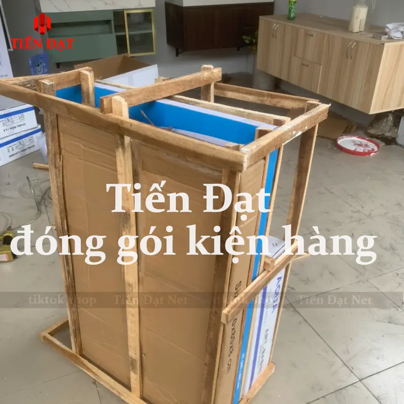[full] Bộ 8 Món Bàn Đá Lavabo 1 Tầng Chậu Dương Có Gương - Tiến Đạt bn105 8