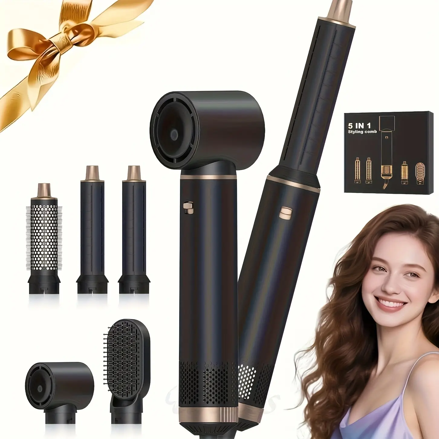 5-in-1 ホットエアスタイリングヘアドライヤー 乾燥・カール