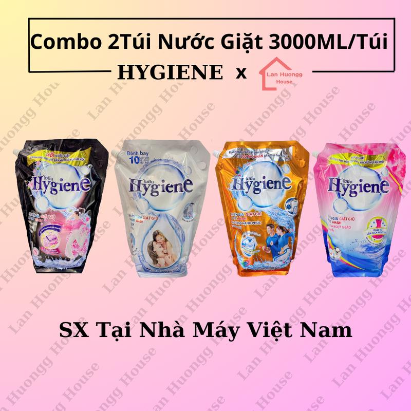 SX tại VN - Combo 2 Túi Nước Giặt Hygiene 3000ml Túi