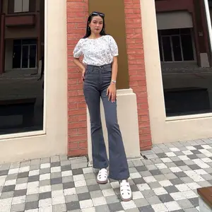Celana Cutbray Wanita Jeans Highwaist Jeans Cutbray Grey - Cutbray Jeans HighWaist Premium Melar Panjang Hitam Skinny