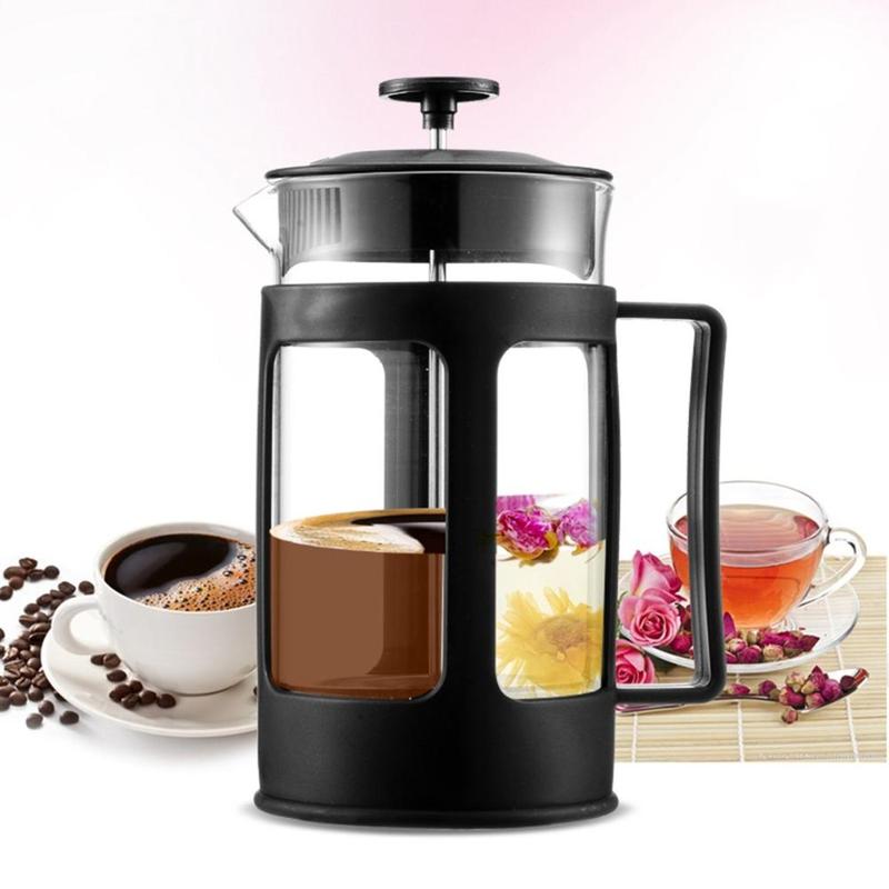 Filtration Plunger Stainless Steel Thickened Brewing Kettle Coffee Pot Tea Maker French Press 6
