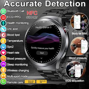 2025 New For HUAWE Health Smart Watch Men Accurate Blood Lipid Uric Acid Tracker ECG+PPG Bluetooth Call Sports Women Smartwatchs