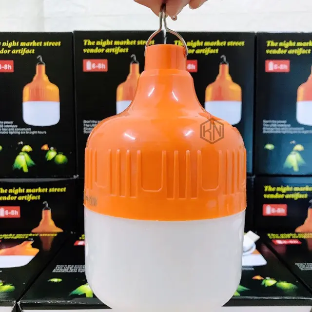 Product Introduction of Bóng đèn tích điện 60W TẶNG KÈM DÂY SẠC  không dây có móc treo bóng đèn tích điện đuôi cam bóng tích điện 3