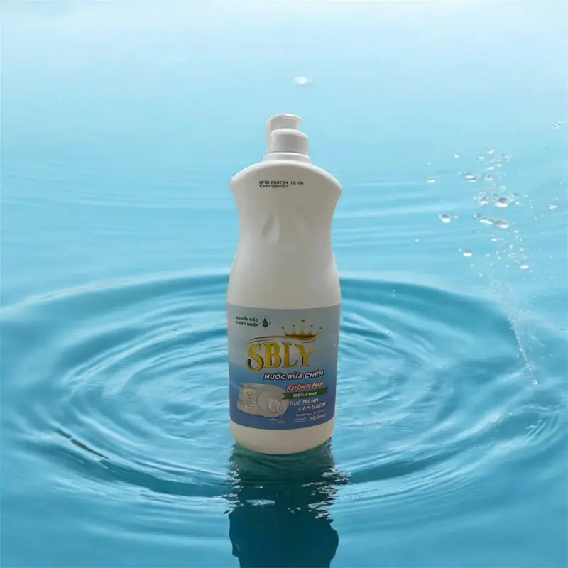 Nước rửa chén SBLY 800ml không muif - Đánh bay dầu mỡ, khử sạch mùi tanh và bảo vệ da tay