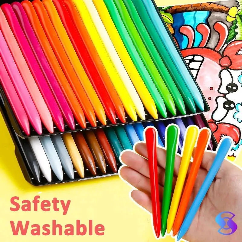 New Crayon lab anti toxic crayon plastik 24 warna