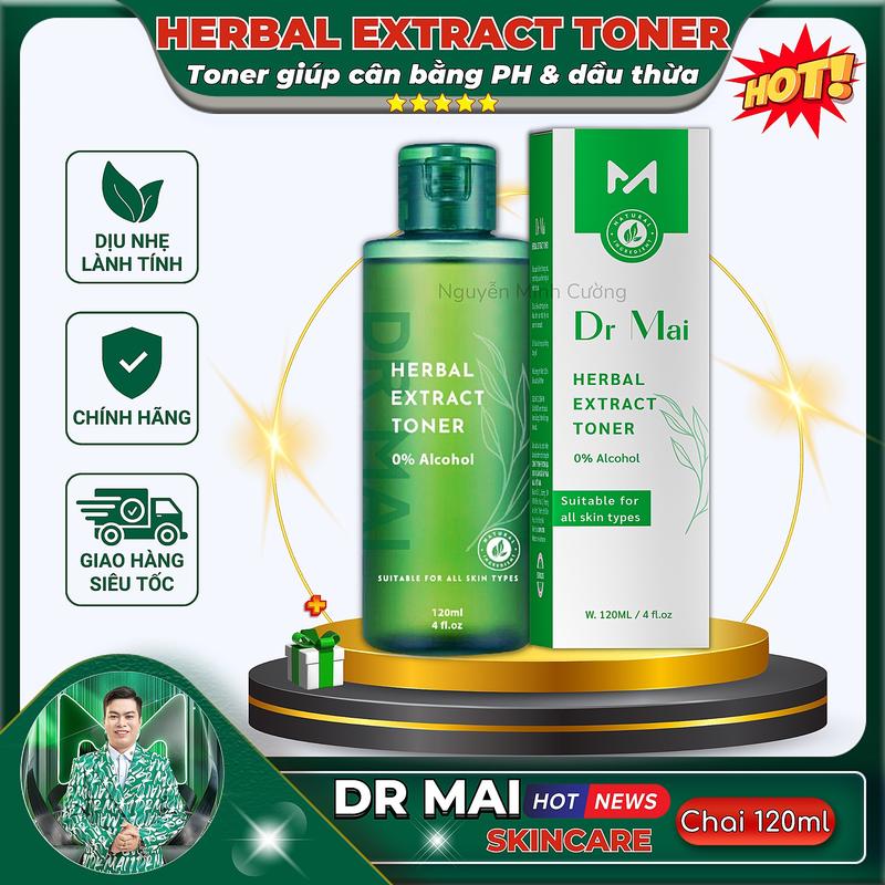Toner Dr Mai Herbal Extract Skincare hỗ trợ cân bằng PH