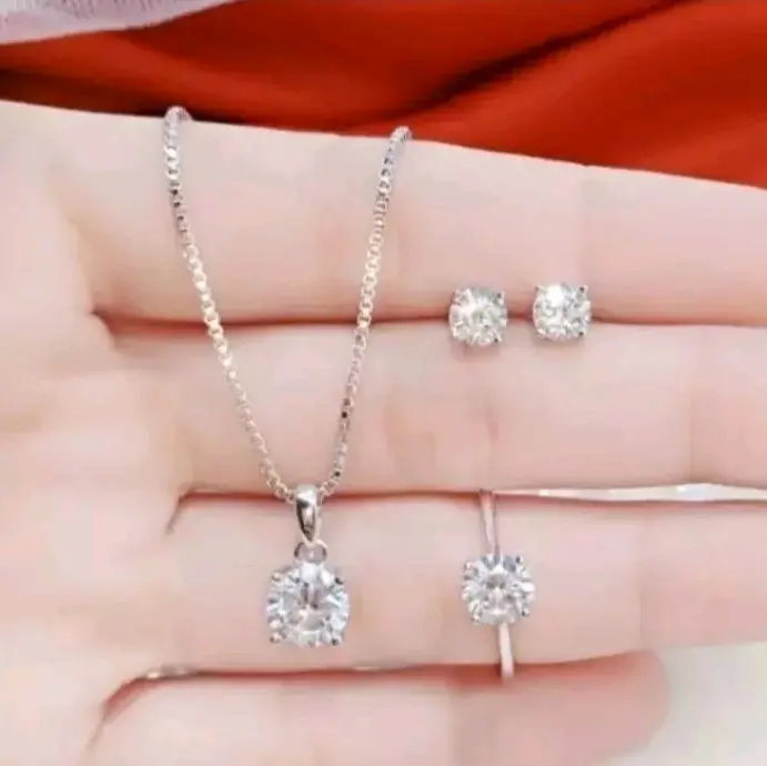 Set Perhiasan Motif Mata Satu Silver Model Kekinian Jewellery 0