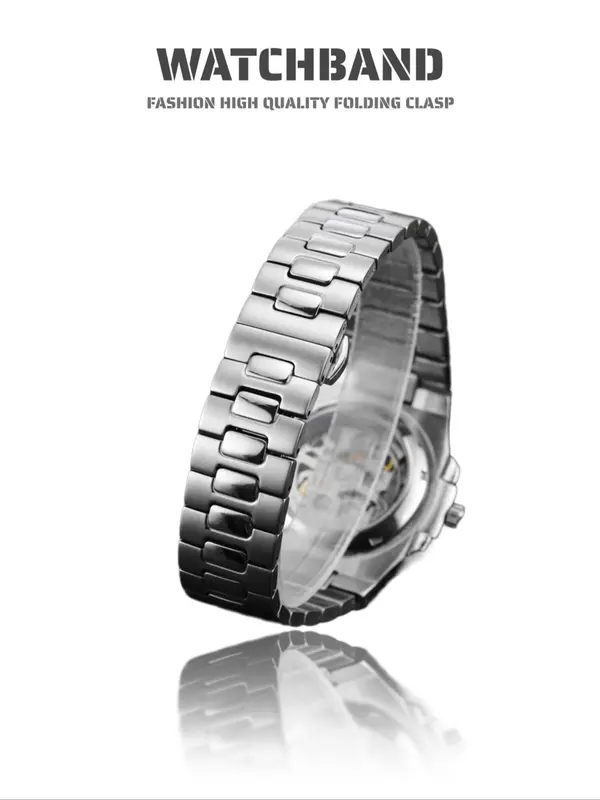Men's Street Trend Automatic Mechanical Watch, Fashion Waterproof Watch for Party, Daily Decor, Trendy All-match & Exquisite Watch for Birthday Gift with Box 5