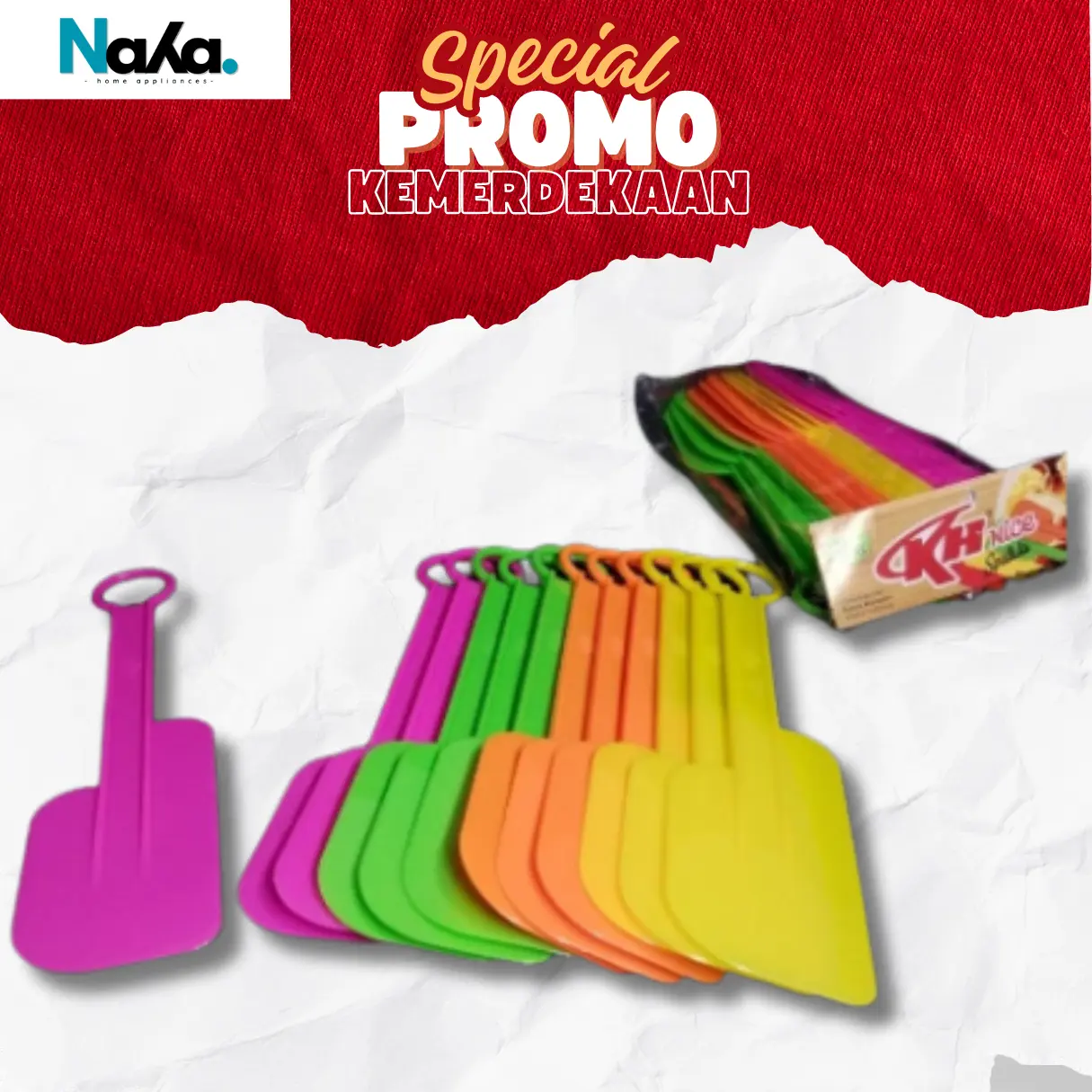 Spatula Colek Sambal Polesan Kue Cantik Foodgrade Plastik Murni
