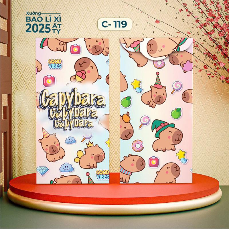Combo 50/100 bao lì xì bộ hoạt hình cute, giấy bóng C150