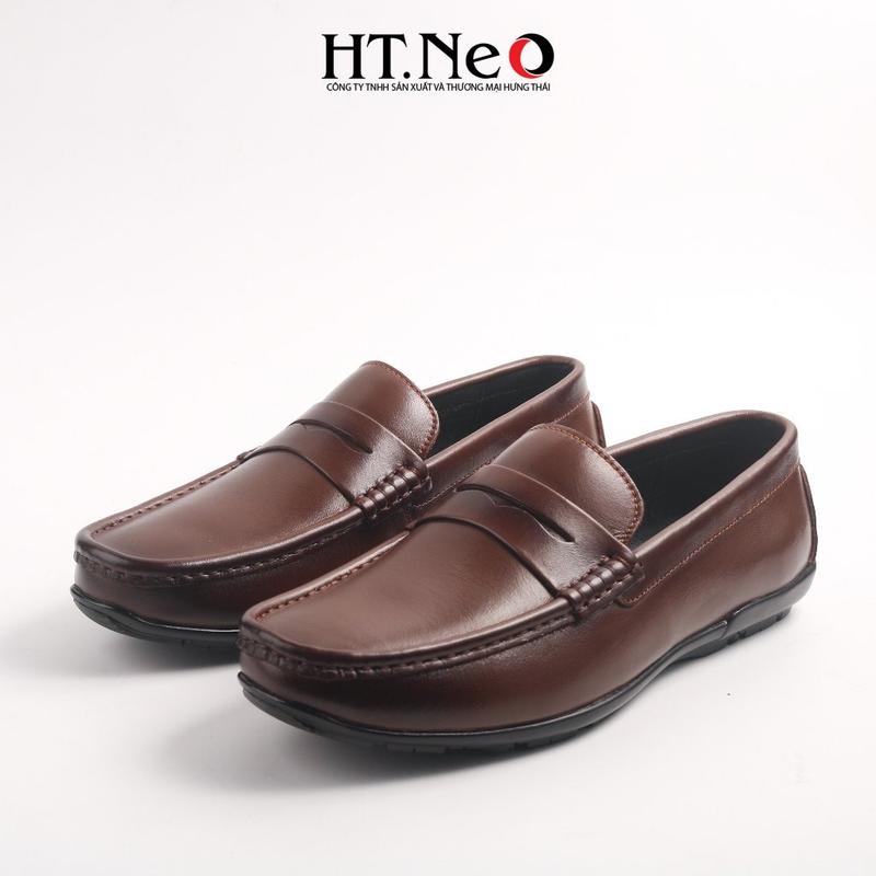 Giày lười nam HT-NEO da bò cao cấp kiểu dáng trẻ trung, sành điệu và rất cá tính GM181 Đồng Loafer 0