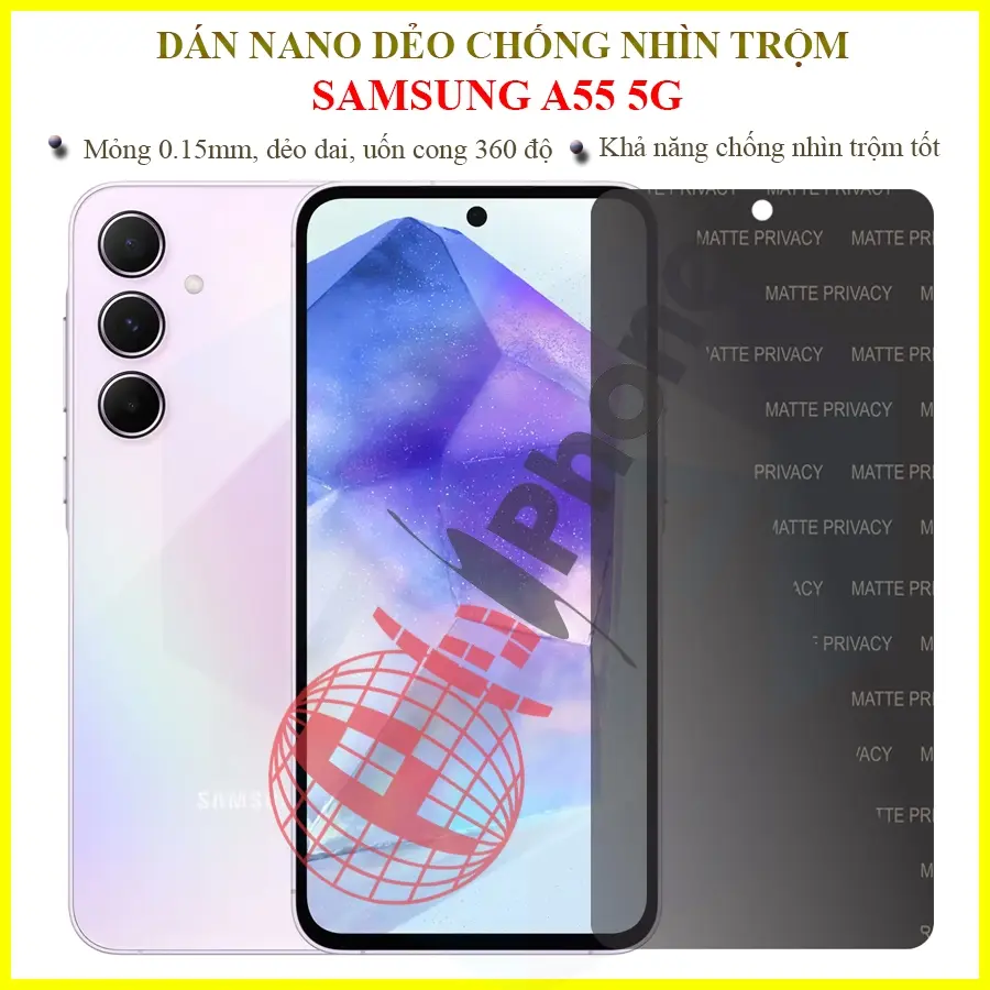 Dán chống nhìn trộm cho Samsung Galaxy A55 5G - Dán nano dẻo
