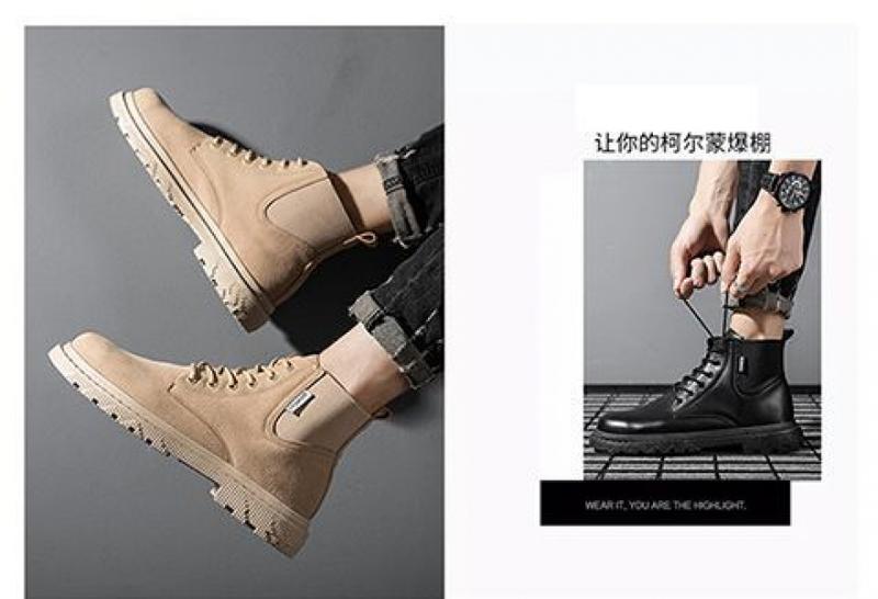 Product Introduction of Giày Nam, Cổ Cao Và Cổ Cao, Màu Trắng, Cỡ Nhỏ 35, Boot Công Nhân, Cỡ 38, Thích Hợp Cho Mùa Thu Và Mùa Đông, Bốt Da Tạo Mẫu Tóc, Bốt Martin, Cho Nam 16