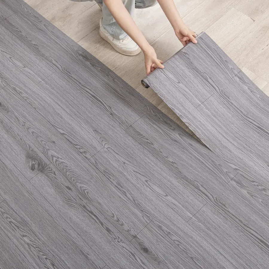 Self-adhesive Wall & Floor Sticker, Easy DIY Waterproof & Durable Wall & Floor Decorative Sticker, 40x300cm Vinyl Floor Tiles Wood Plank Flooring for Room, Home Decor