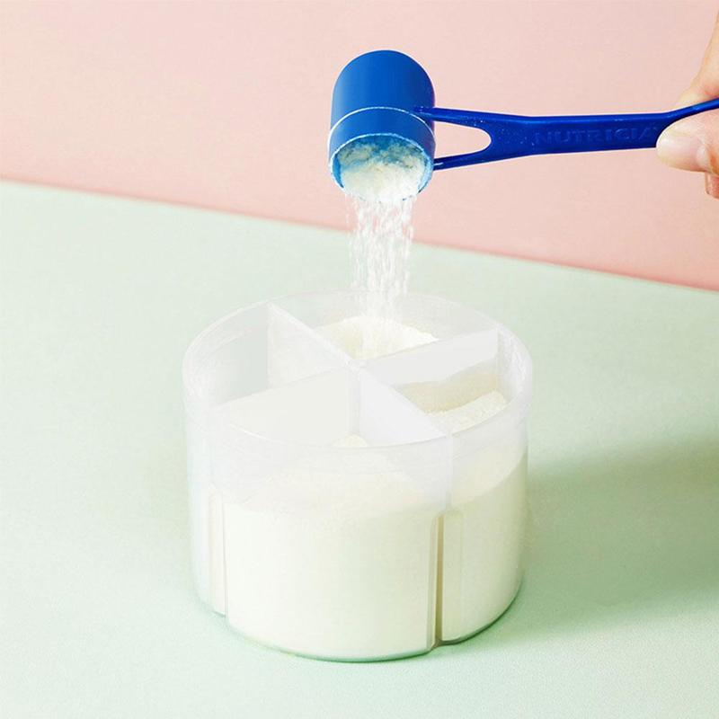 Milk Powder Box Baby Portable Storage Box Large Capacity Food Storage Box Rotating Four-grid Milk Powder Box 3