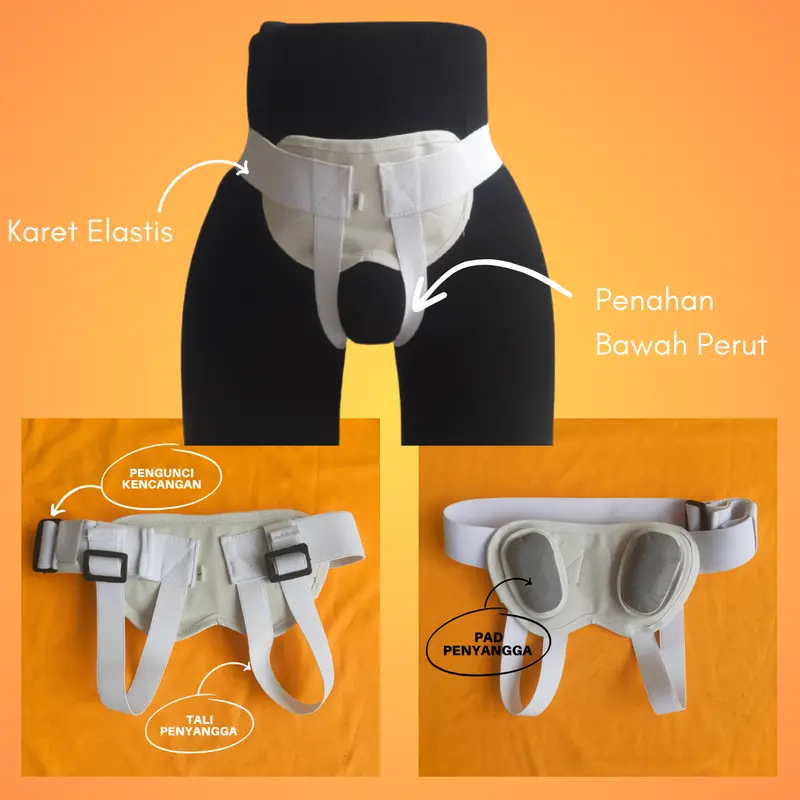 Celana Hernia Pria Dewasa / Sabuk Supporter Turun Berok Original sport / Celana hernia pria wanita 2