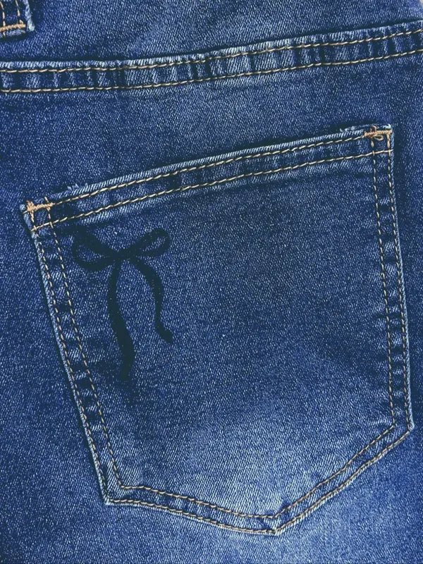 Women's Plain Raw Hem Skinny Jeans, Casual Comfy Denim Jeans for Daily Wear, Ladies Bottoms for All Seasons 5