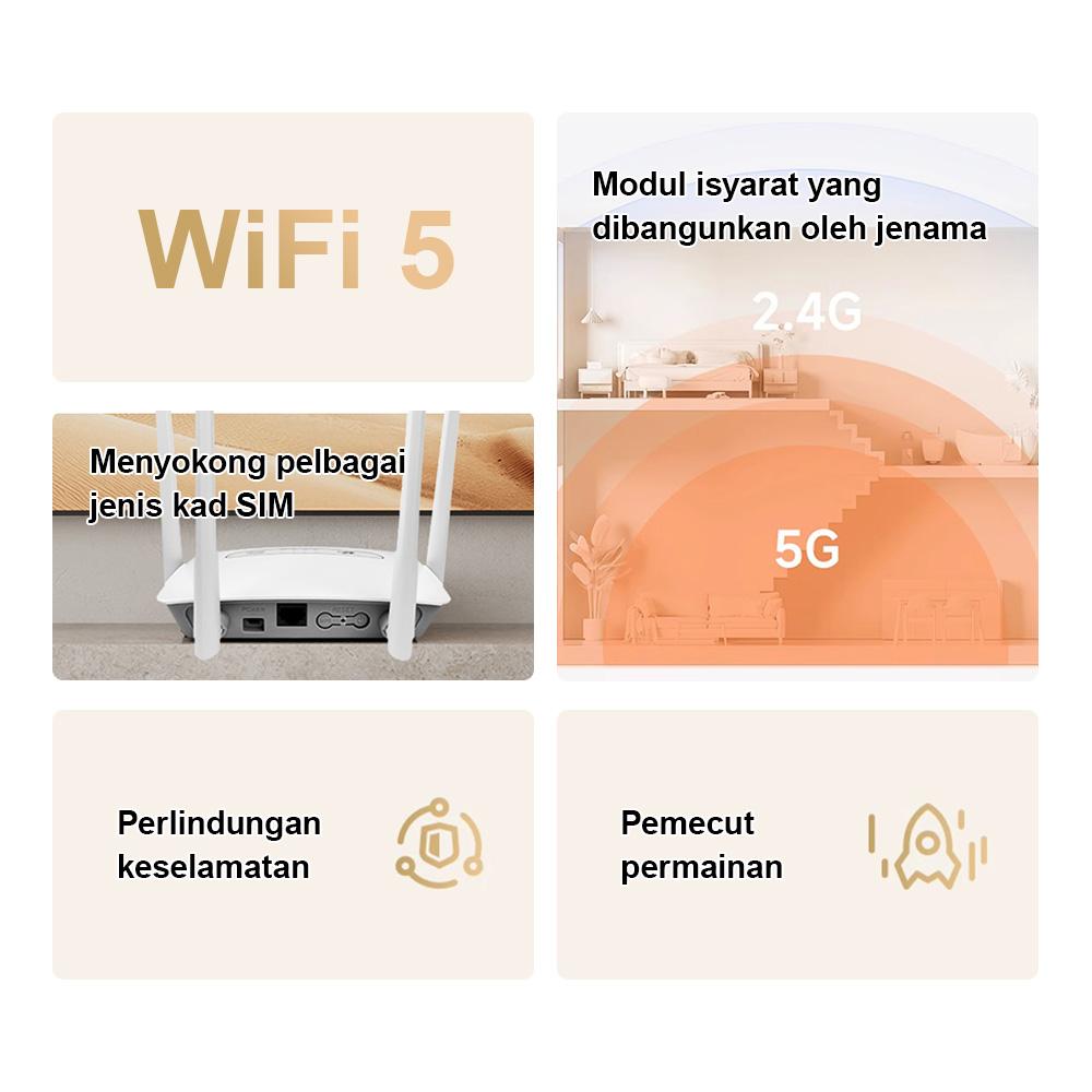 Peranti Router Router WiFi 4G LTE Modem C300 Simcard Sokong Banyak Peranti Sambungan ...