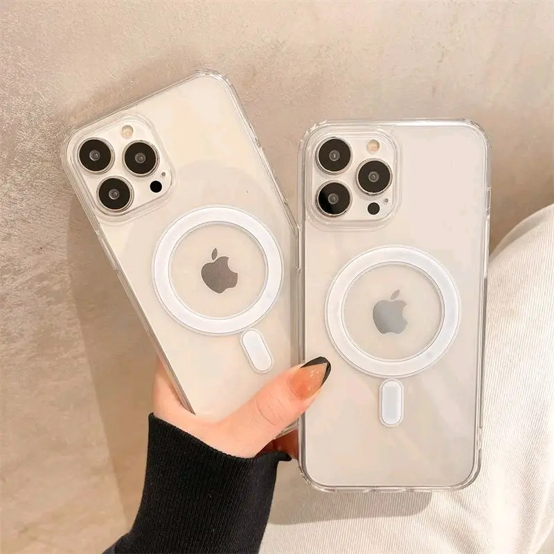 Case iPhone 11 12 13 14 MagSafe Clear Case Transparan Telepon