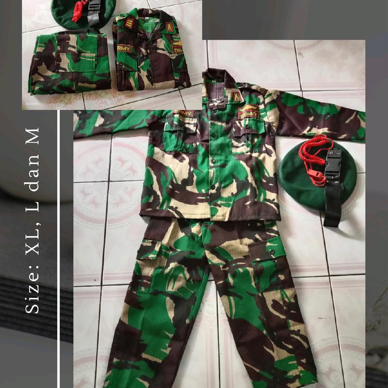 Seragam profesi anak tentara size XL L dan M 0