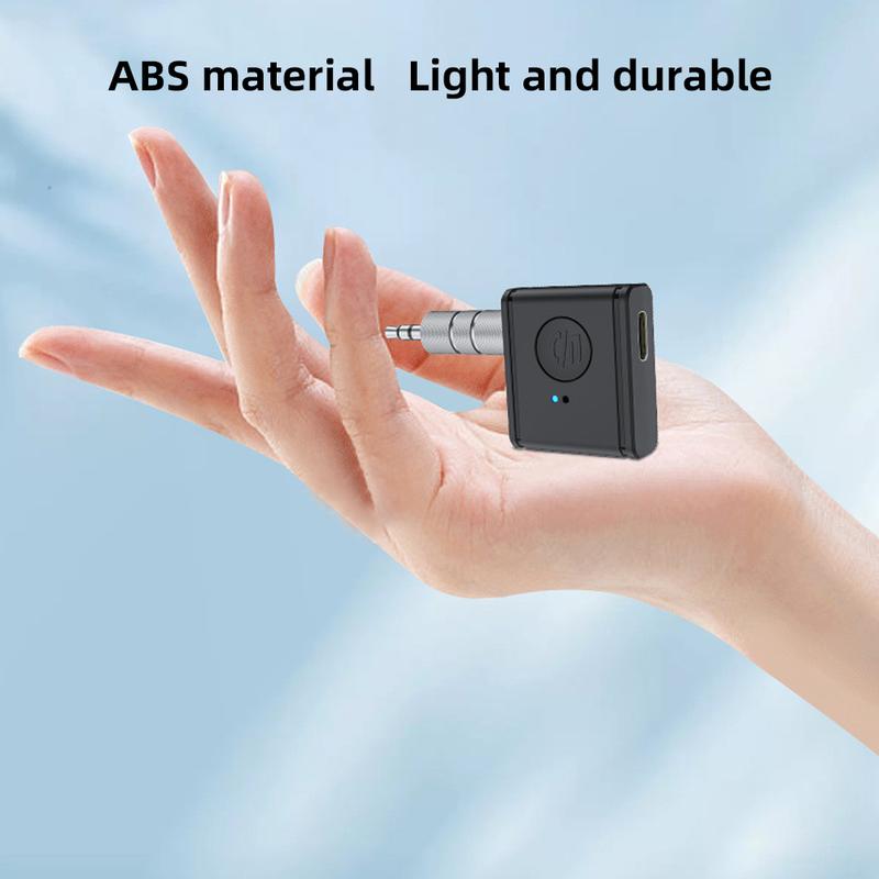 Wireless Bluetooth 5.3 Receiver Call Listening Navigation 3.5MM AUX Car Adapter Type-C Charging #468738 4