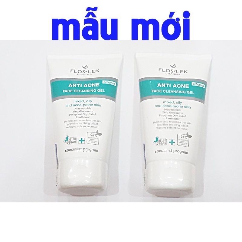 Floslek Pharma Gel Rửa Mặt Kháng Khuẩn Ngừa Mụn Antibacterial Face Cleansing Gel 125ml 3