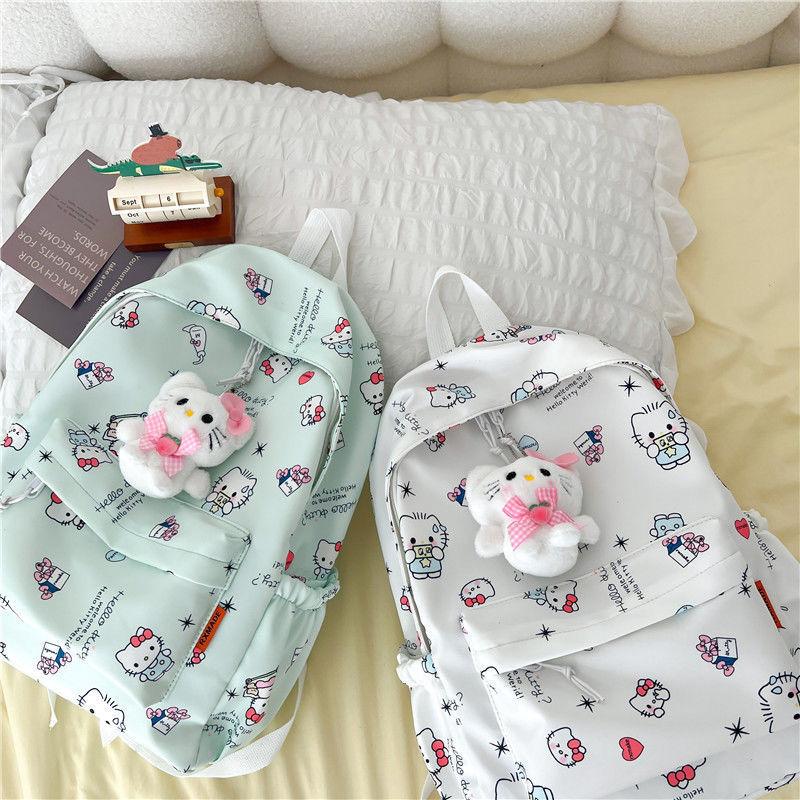 Cặp Sách Cho Bé Gái, Ưa Nhìn, Thiết Kế Hoạt Hình Cô Gái Dễ Thương, Nguyên Bản, Thích Hợp Cho Học Sinh Trung Học Và Đại Học Sớm, Ba Lô Sức Chứa Lớn 8