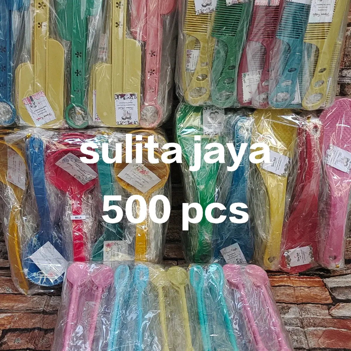 isi 500 pcs paket hemat souvenir hadiah pesta pernikahan ( sisir 100 + sodet 100+ centong mejicom 100 + centong sayur 100 + sensok jus 100 ) Anak-anak Ulang tahun Pernikahan Berwarna