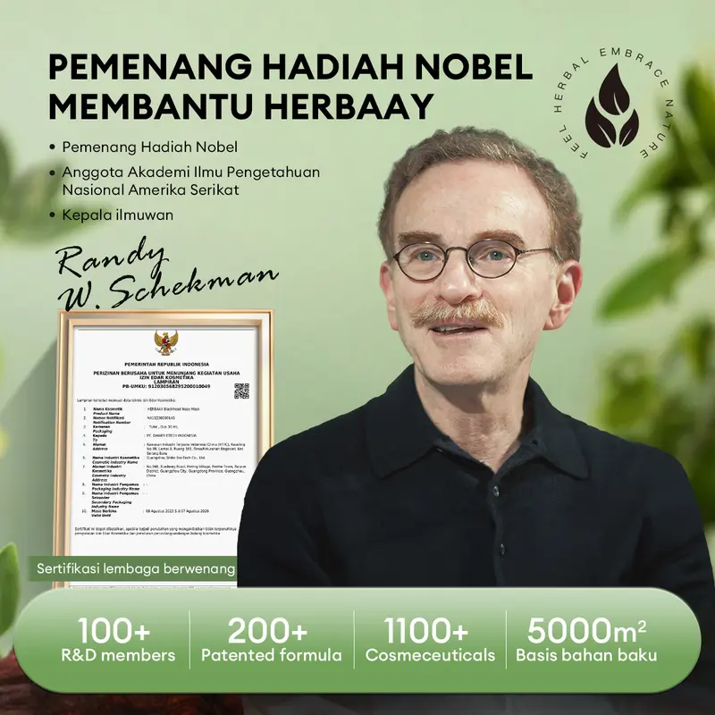 【BPOM】【COD】【READY STOCK】HerBaay Blackhead Mask Pembersih Komedo Nosemask 30ml+100pcs Removal paper-BPOM 7