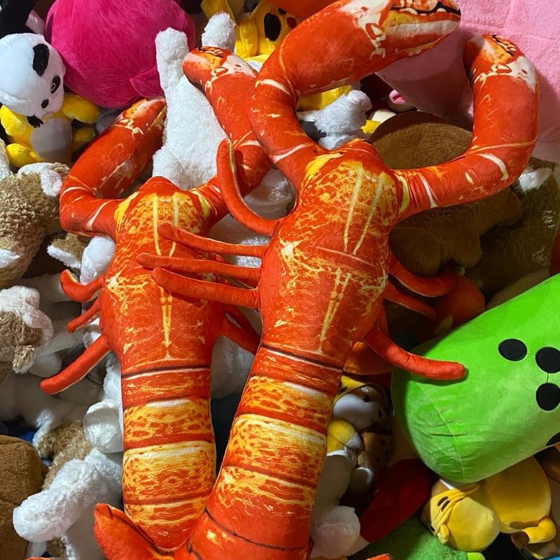 Gấu bông tôm in 3D 85cm ( thú nhồi bông) Thú Bông Toy set  vịt mặt quạo