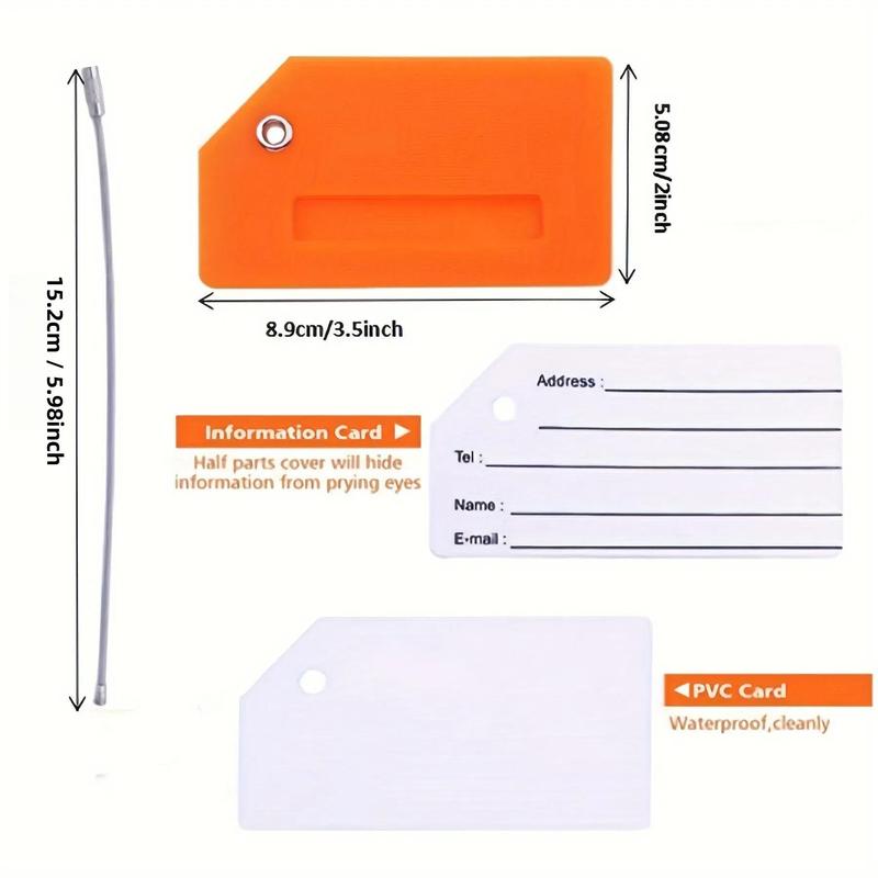 Silicone Luggage Tag, 2 Counts/set Portable Travel Boarding Pass Luggage Tag, Soft & Bendable & Flexible Tag for Christmas Gift, Perfect for Quickly Finding Luggage, Funny Gift 1