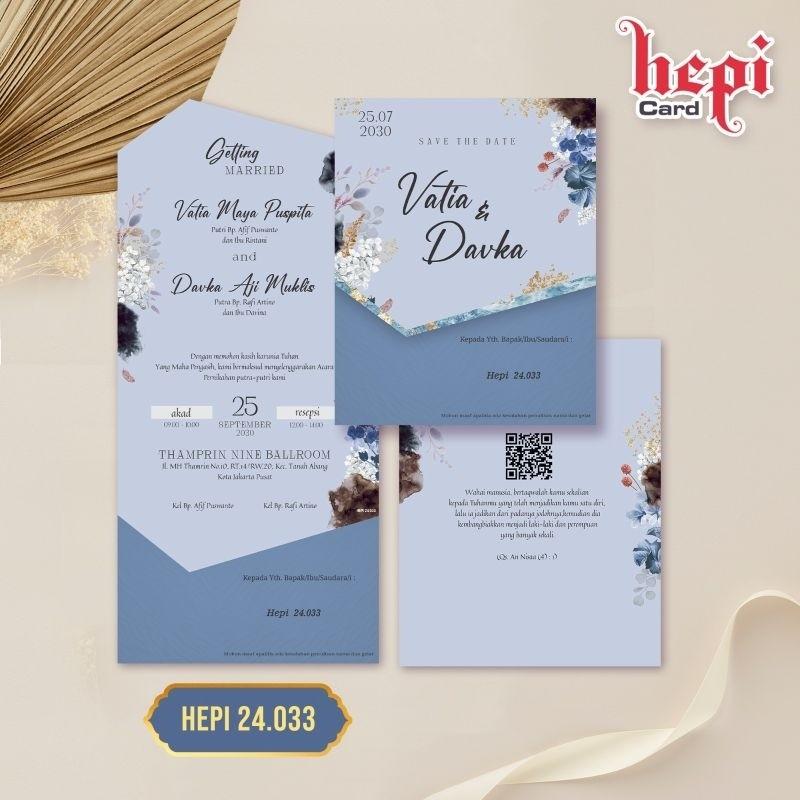 Undangan Pernikahan HEPI 033 Elegan Modern Paket Lengkap 100 PCS Gratis Label & Plastik - JanjiKita | Default