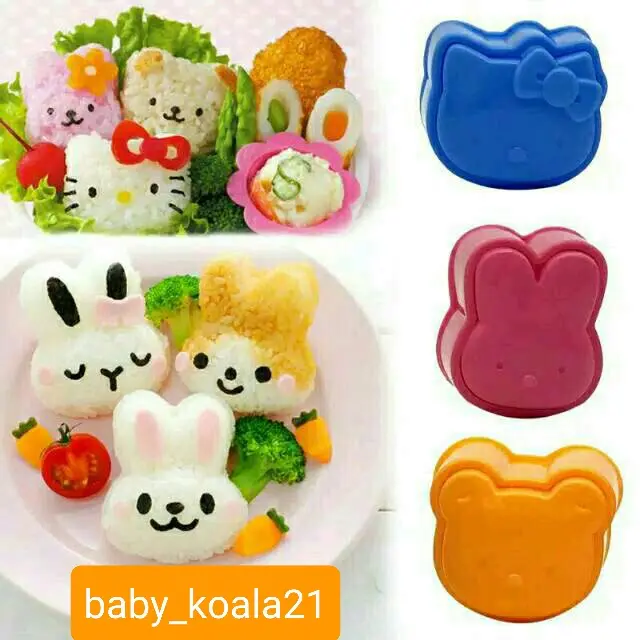 D0051 Cetakan Nasi Karakter Set 3pc 0