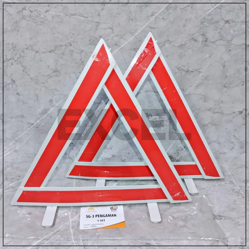 SEGITIGA PENGAMAN MOBIL REFLEKTOR / TRIANGLE REFLEKTOR UNIVERSAL RAKIT 2