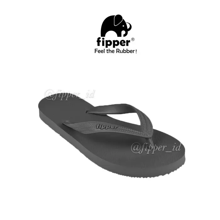 [FIPPER BASIC-M] - Grey Dark - Sandal Jepit Pria & Wanita Original