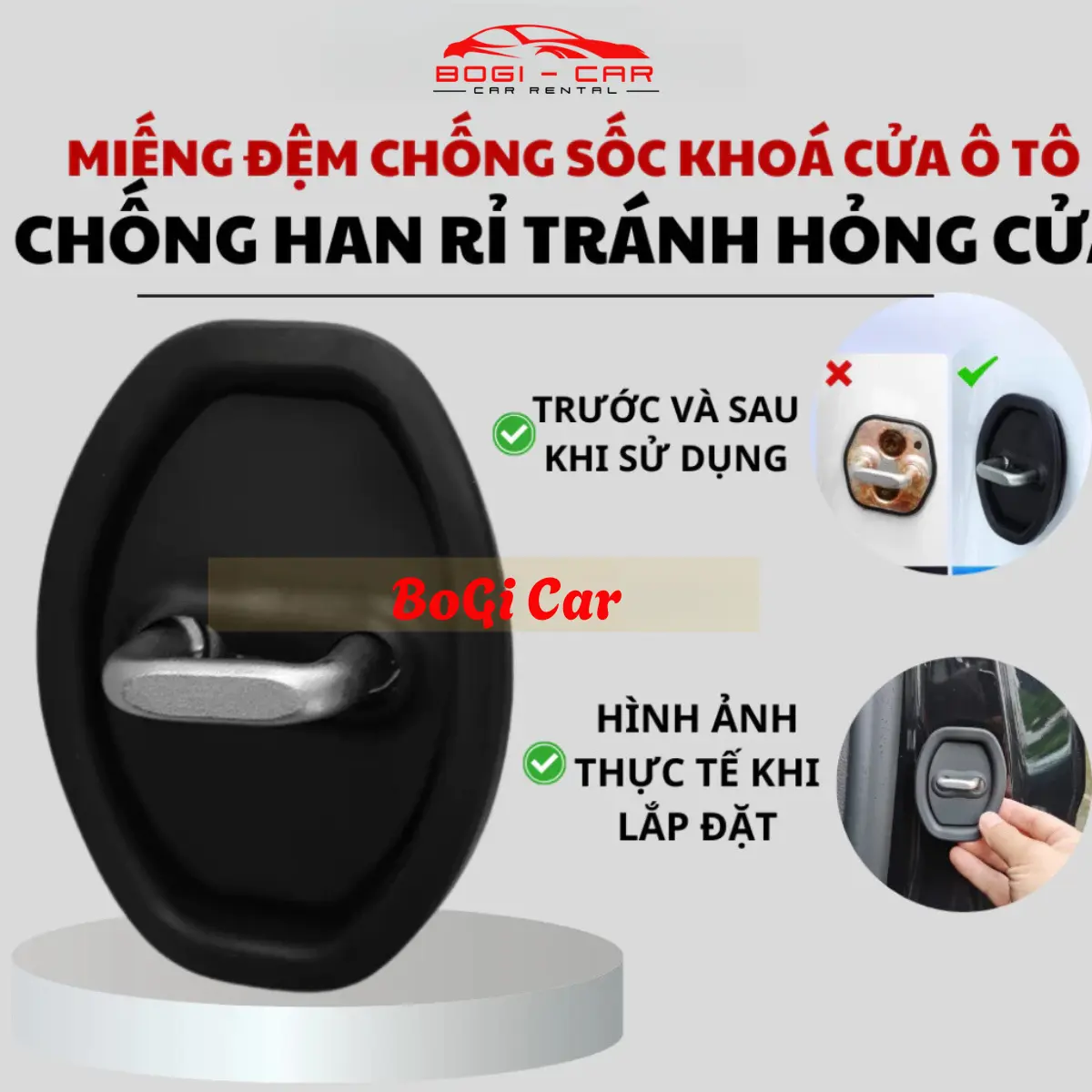 Miếng đệm silicon chống va đập cánh cửa ô tô, chống sốc, chống han rỉ Linh Kiện, đảm bảo an toàn, lâu dài Xế Yêu