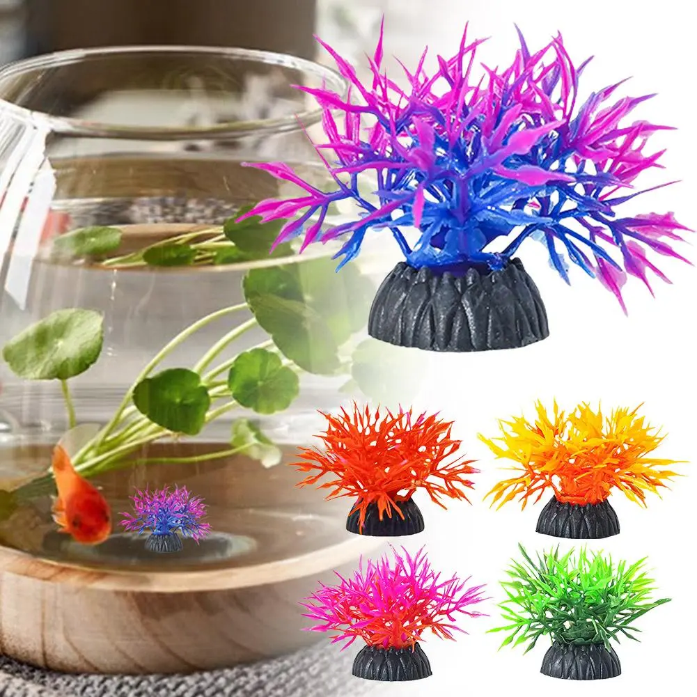 Fish Tank Landscaping Decoration Water Grass Simulation Flowers Hair Batch Plastic Toy Supplies N8C7
