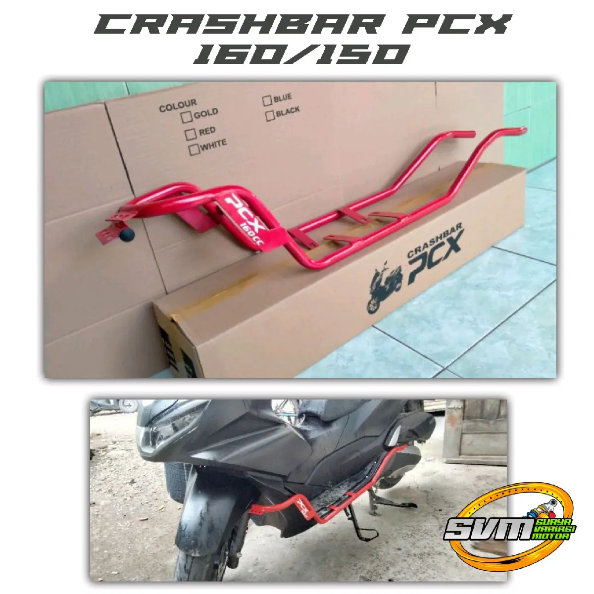 Crashbar PCX 160/150 Tubular Honda PCX Pelindung Body Motorcycle Pcx