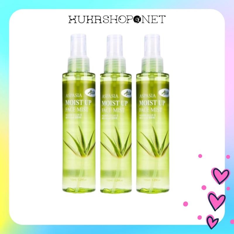 Xịt khoáng dưỡng trắng da giữ ẩm Aspasia Moist Up Face Mist Nha đam Hàn Quốc 150ml